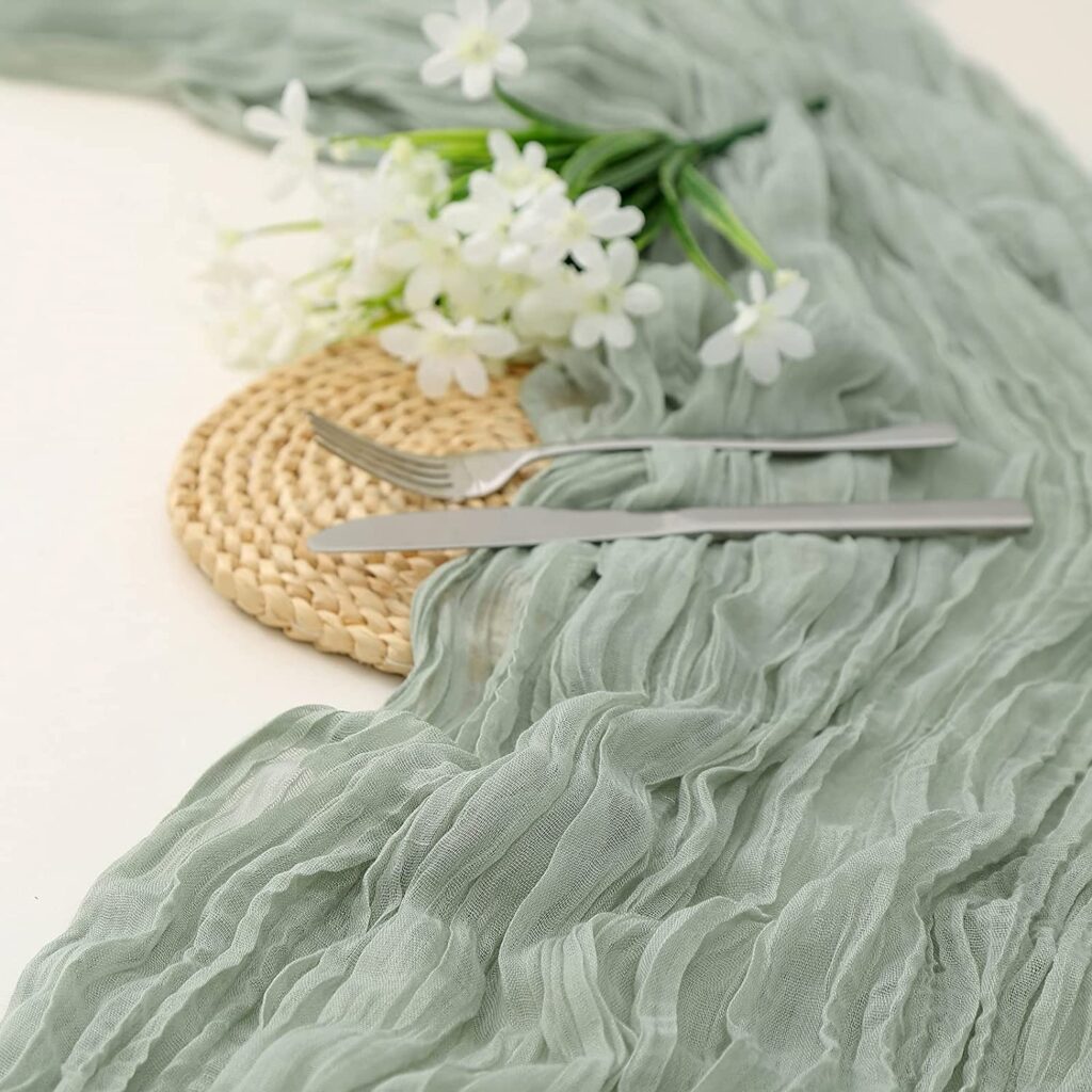 Cheesecloth Table Runners For Weddings